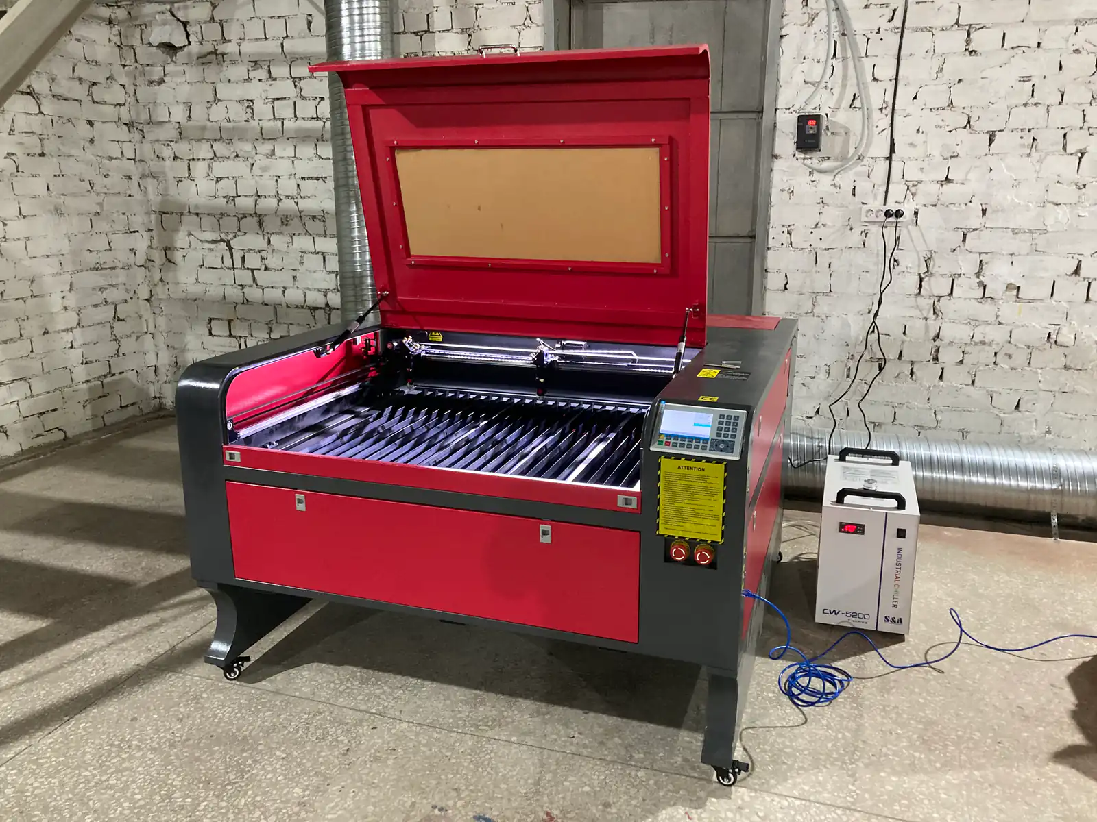 Лазерный станок CO2 с ЧПУ | 1000x800 | 100 Вт | Ruida | 2 головы фото 6