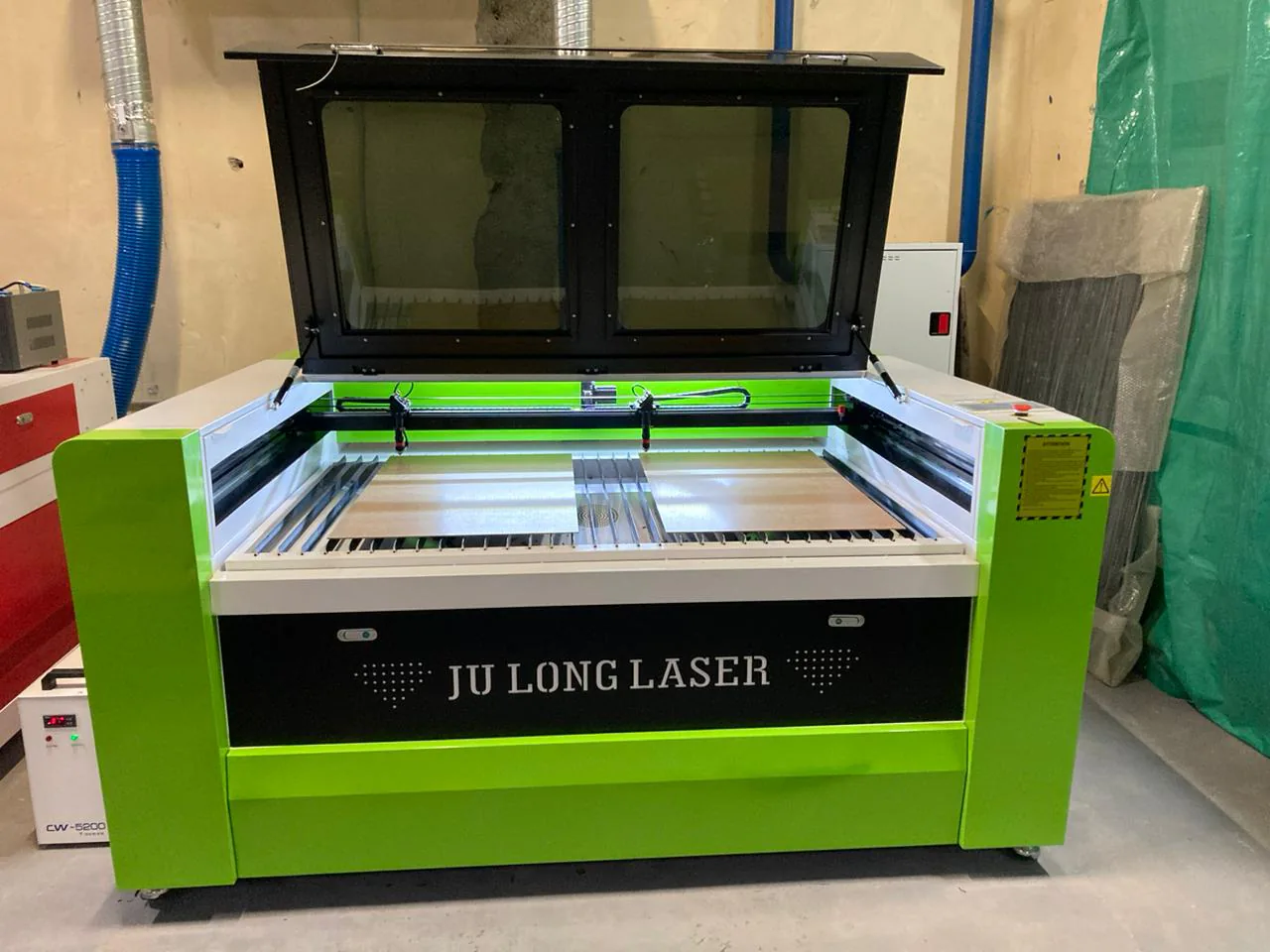 Лазерный станок CO2 с ЧПУ | 1600x1000 | 100 Вт | Ruida | 2 головы